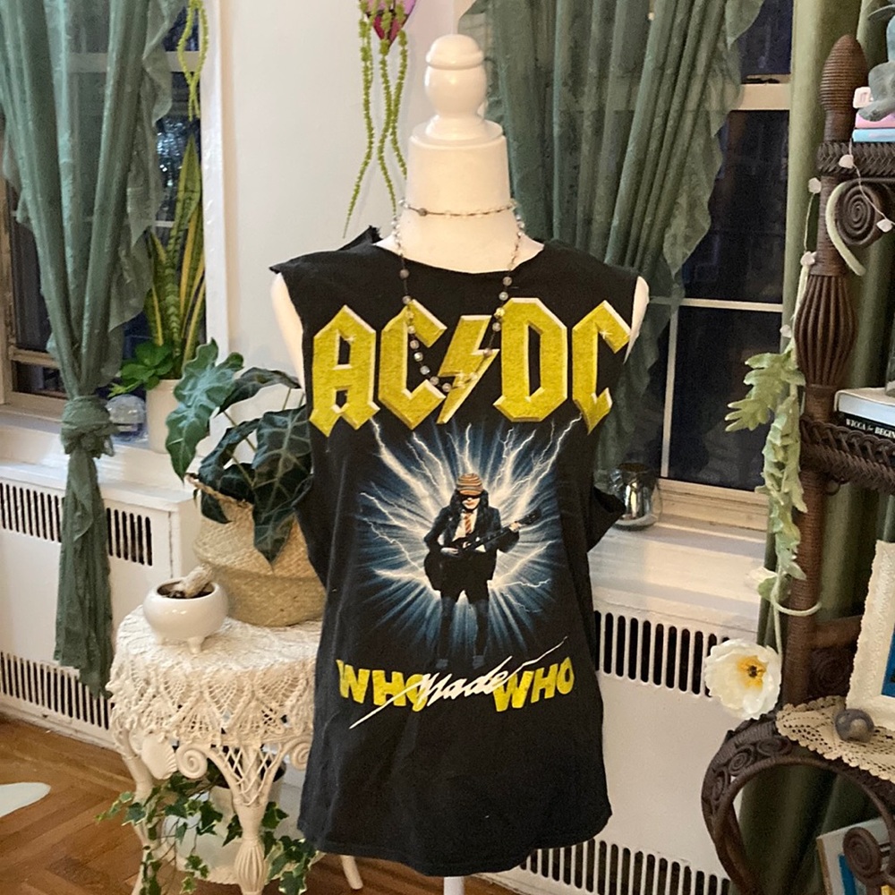 AC/DC Black Graphic Unisex Tank Top